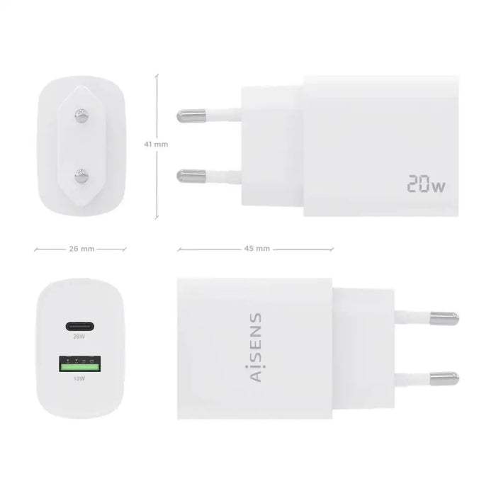 Wall Charger Aisens A110-0754 White 20 W (1 Unit) - Електроника Телефони и таблети<<<Компютри|