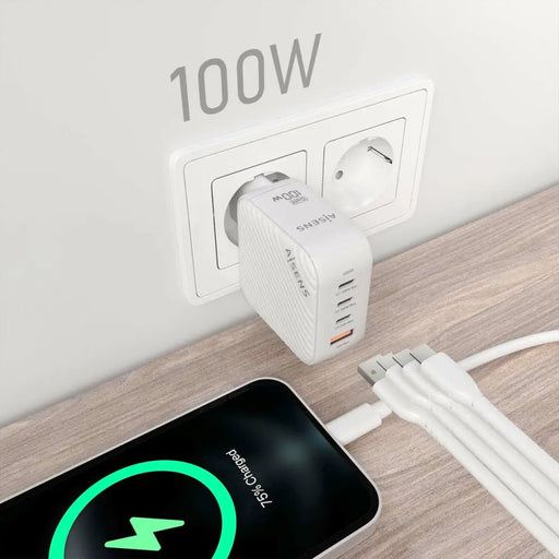 Wall Charger Aisens ASCH-100W4P028-W White 100 W (1 Unit) - Електроника Телефони и таблети<<<Компютри|