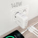 Wall Charger Aisens ASCH-140W3P030-W White 140 W (1 Unit) - Електроника Телефони и таблети<<<Компютри|