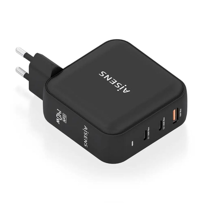 Wall Charger Aisens ASCH-140W3P031-BK 140 W Black (1 Unit) - Електроника Телефони и таблети<<<Компютри|
