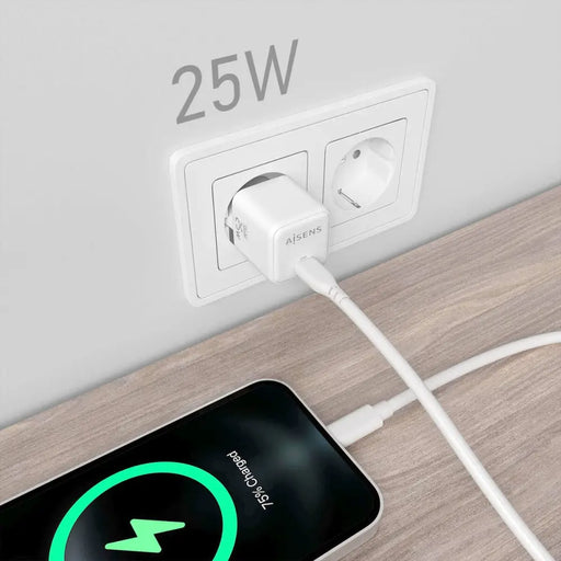 Wall Charger Aisens ASCH-25W1P012-W White 25 W (1 Unit) - Електроника Телефони и таблети<<<Компютри|
