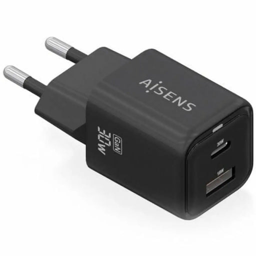 Wall Charger Aisens ASCH-30W2P021-BK Black 30 W (1 Unit) - Електроника Телефони и таблети<<<Компютри|