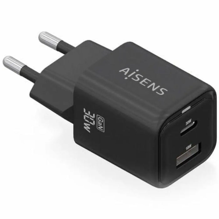 Wall Charger Aisens ASCH-30W2P021-BK Black 30 W (1 Unit) - Електроника Телефони и таблети<<<Компютри|