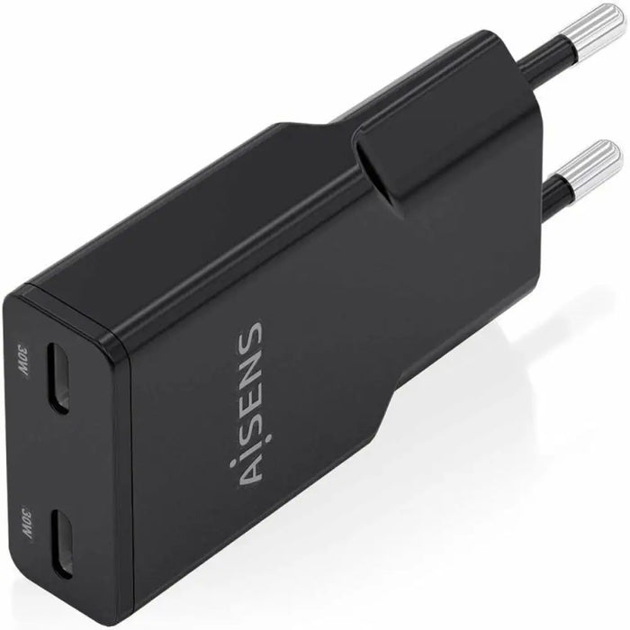 Wall Charger Aisens ASCH-30W2P049-BK Black 30 W - USB зарядни и кабели<<<Електроника Телефони и таблети<<<Компютри|