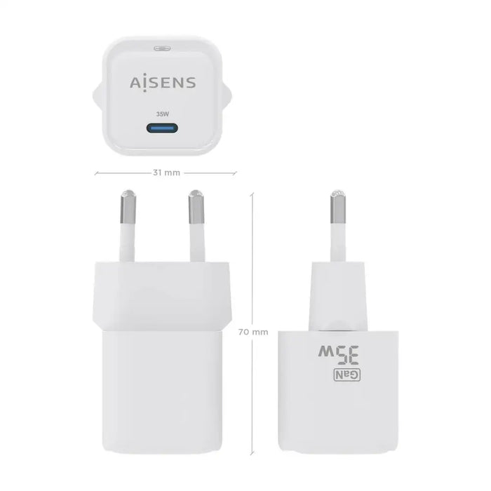 Wall Charger Aisens ASCH-35W1P022-W White 35 W (1 Unit) - Електроника Телефони и таблети<<<Компютри|