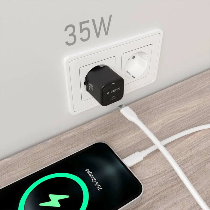 Wall Charger Aisens ASCH-35W1P023-BK Black 35 W (1 Unit) - Електроника Телефони и таблети<<<Компютри|