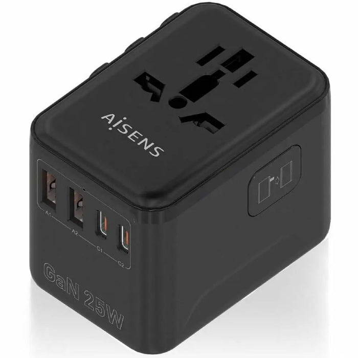 Wall Charger Aisens ASPS-2A2C08-BK 25 W Black - Електроника Телефони и таблети<<<Компютри| Електроника<<<BigBuy&&&USB