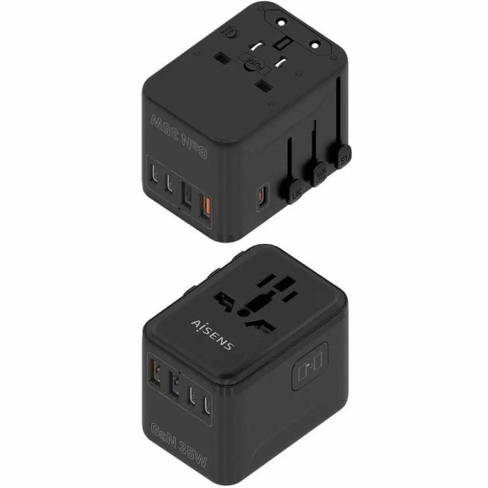 Wall Charger Aisens ASPS-2A3C09-BK 35 W Black - Електроника Телефони и таблети<<<Компютри| Електроника<<<BigBuy&&&USB