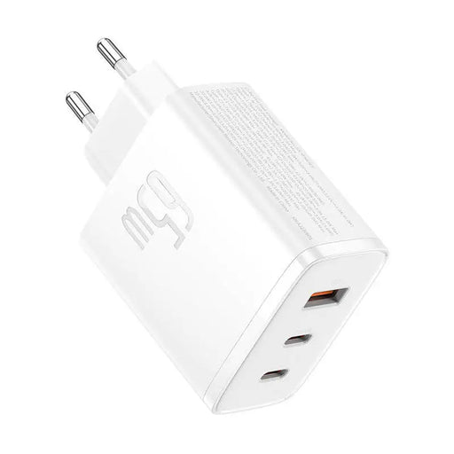 Wall charger Baseus OS-Cube Pro 2xUSB-C + USB 65W (white) - mains chargers<<<Chargers<<<GSM