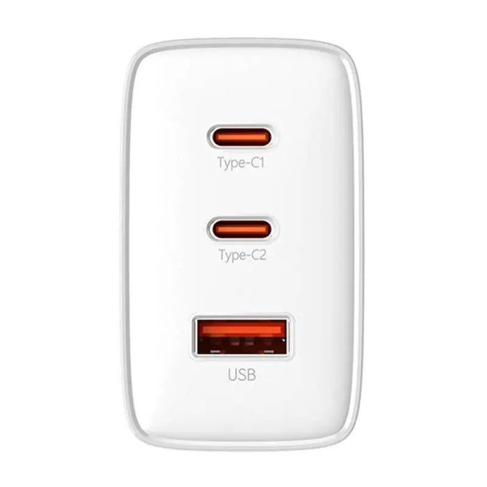 Wall charger Baseus OS-Cube Pro 2xUSB-C + USB 65W (white) - mains chargers<<<Chargers<<<GSM