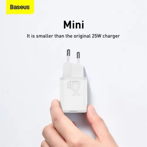 Wall charger Baseus Super Si Quick Charger 1C 25W (white) - Travel Charger<<<Accessories<<<Основна<<<DunaXML&&&mains