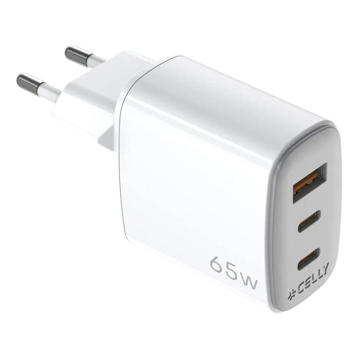 Wall Charger Celly UPTC1USB2USBC65 White - Електроника Телефони и таблети<<<Компютри| Електроника<<<BigBuy&&&USB