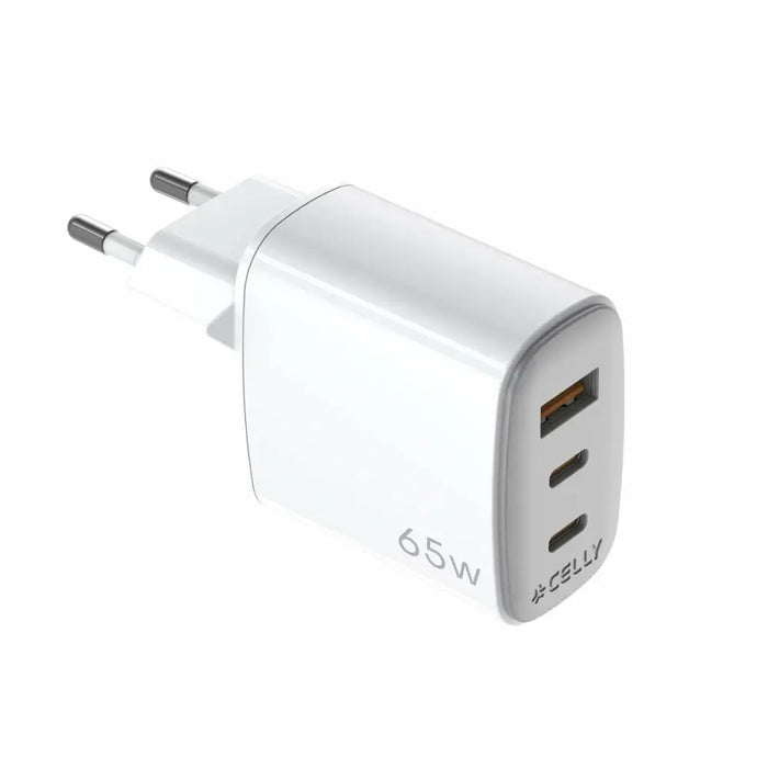 Wall Charger Celly UPTC1USB2USBC65 White - Електроника Телефони и таблети<<<Компютри| Електроника<<<BigBuy&&&USB