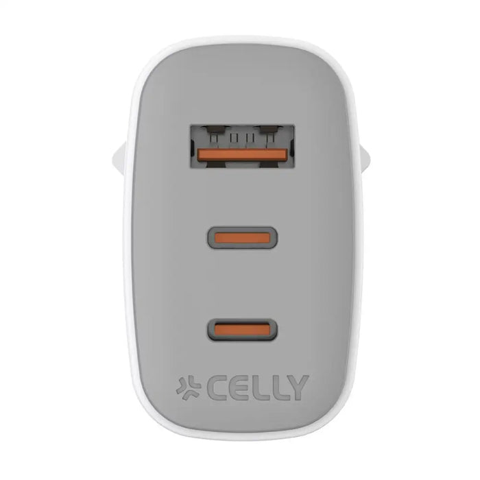 Wall Charger Celly UPTC1USB2USBC65 White - Електроника Телефони и таблети<<<Компютри| Електроника<<<BigBuy&&&USB