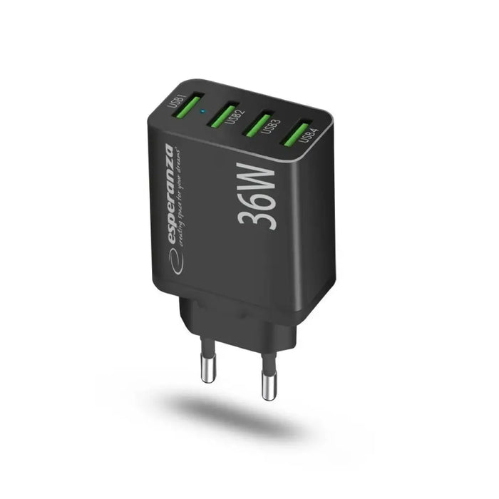Wall Charger Esperanza EZC107K Black - USB зарядни и кабели<<<Електроника Телефони и таблети<<<Компютри|