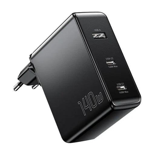 Wall charger Essager ECT2CA-MQB01-Z 2xUSB-C USB-A 140W (black) - mains chargers<<<Chargers<<<GSM Accessories<<<InnproXML