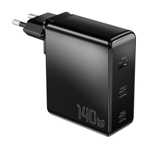 Wall charger Essager ECT2CA-MQB01-Z 2xUSB-C USB-A 140W (black) - mains chargers<<<Chargers<<<GSM Accessories<<<InnproXML