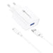 Wall Charger Foneng EU13 18W + USB to Micro USB Cable 3A (White) - mains chargers<<<Chargers<<<GSM