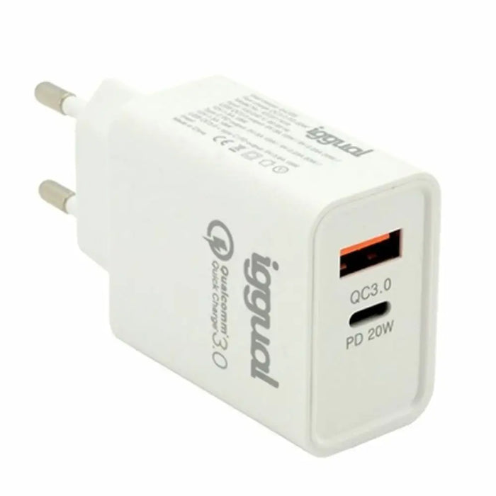 Wall Charger iggual IGG317419 - Електроника Телефони и таблети<<<Компютри| Електроника<<<BigBuy&&&USB зарядни и