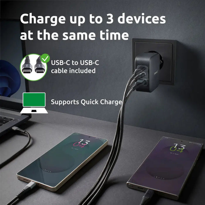 Wall Charger INTENSO GaN W100ACC Black 100 W - Електроника Телефони и таблети<<<Компютри| Електроника<<<BigBuy&&&USB