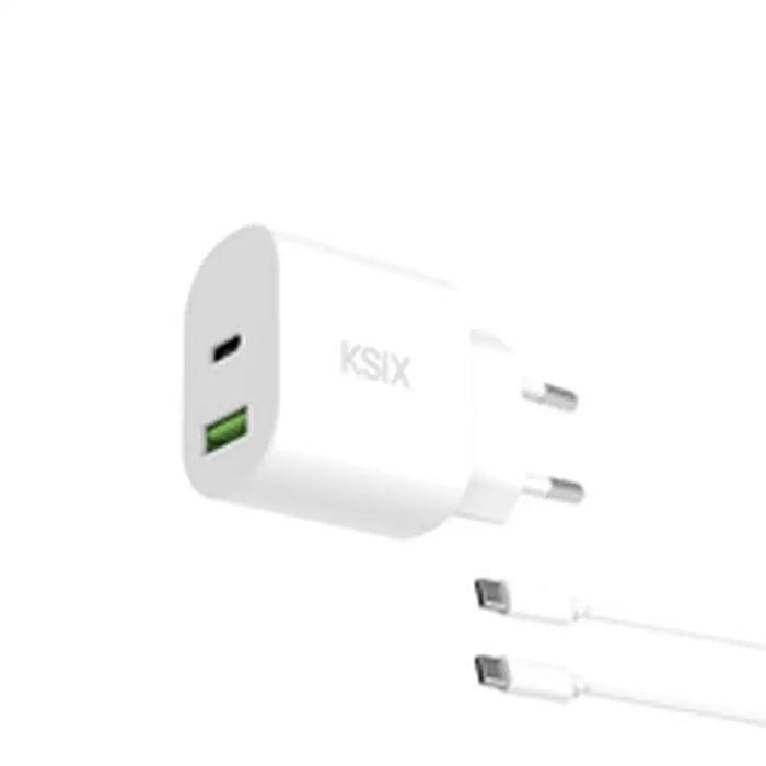 Wall Charger KSIX White 30 W - Електроника Телефони и таблети<<<Компютри| Електроника<<<BigBuy&&&USB зарядни и