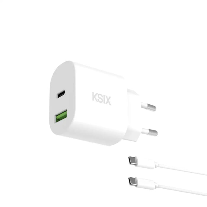 Wall Charger KSIX White 30 W - Електроника Телефони и таблети<<<Компютри| Електроника<<<BigBuy&&&USB зарядни и