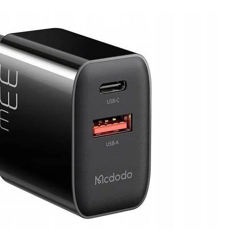 Wall charger Mcdodo CH-0922 USB + USB-C 33W + USB-C cable (black) - mains chargers<<<Chargers<<<GSM