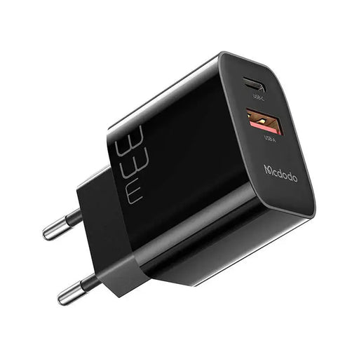 Wall charger Mcdodo CH-0922 USB + USB-C 33W + USB-C cable (black) - mains chargers<<<Chargers<<<GSM