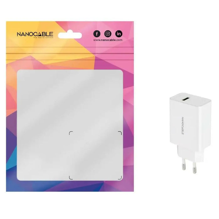 Wall Charger NANOCABLE 10.10.2003 White (1 Unit) - Power Bank<<<Електроника Телефони и таблети<<<Компютри|