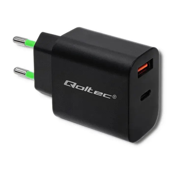 Wall Charger Qoltec 51713 Black 18 W - ChargersLAD-SIC<<<Power supplies for phonesLAD<<<ActionPL&&&Електроника Телефони