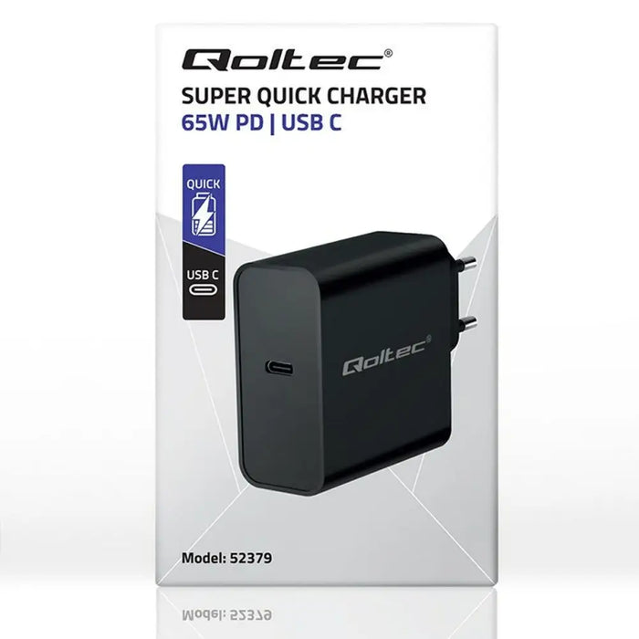 Wall Charger Qoltec 52379 Black 65 W (1 Unit) - USB зарядни и кабели<<<Електроника Телефони и таблети<<<Компютри|