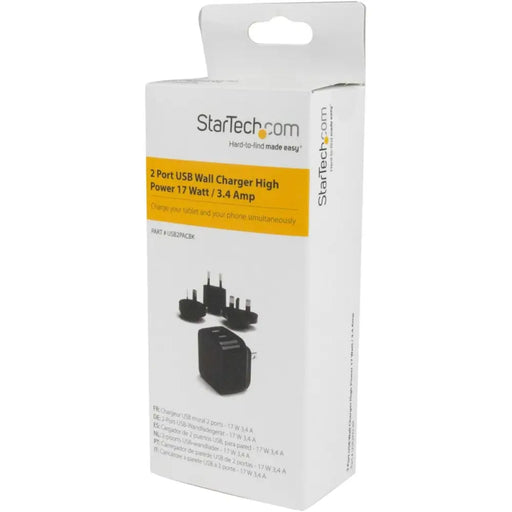 Wall Charger Startech USB2PACBK Black - Електроника Телефони и таблети<<<Компютри| Електроника<<<BigBuy&&&USB зарядни и