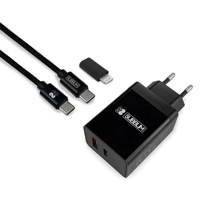 Wall Charger Subblim SUBCHG-3WPD11 Black (1 Unit) - Електроника Телефони и таблети<<<Компютри|