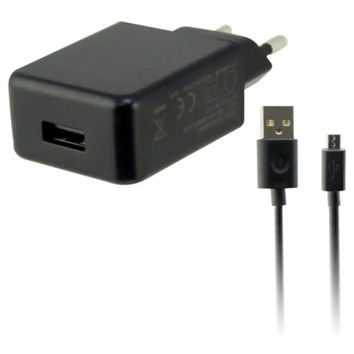 Wall Charger + USB Micro Cable KSIX USB 2A Black - Електроника Телефони и таблети<<<Компютри|