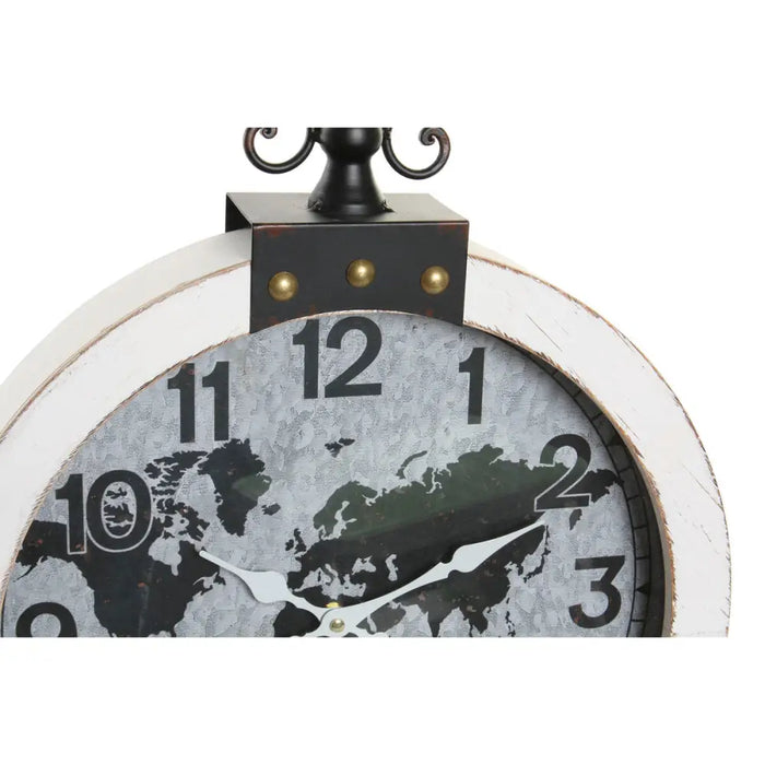 Wall Clock DKD Home Decor 40 x 4 x 54 cm Crystal Iron MDF Wood World Map (2 Units) - Декорация и Осветление<<<Дом