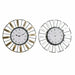 Wall Clock DKD Home Decor 40 x 6,4 x 40 cm Crystal Silver Golden Iron (2 Units) - Декорация и Осветление<<<Дом