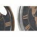 Wall Clock DKD Home Decor 46 x 6,5 x 46 cm Crystal Silver Black Golden Brown Iron World Map (2 Units) - Декорация и