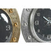 Wall Clock DKD Home Decor 48,5 x 6 x 48,5 cm Crystal Silver Black Golden Iron (2 Units) - Декорация и Осветление<<<Дом