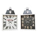 Wall Clock DKD Home Decor 60 x 6 x 89 cm Crystal Black White Iron Traditional MDF Wood (2 Units) - Декорация и