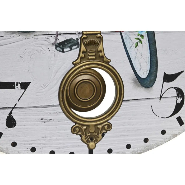 Wall Clock DKD Home Decor Bicycle Metal Multicolour MDF Wood (2 Units) (58 x 4 x 58 cm) - Декорация и Осветление<<<Дом