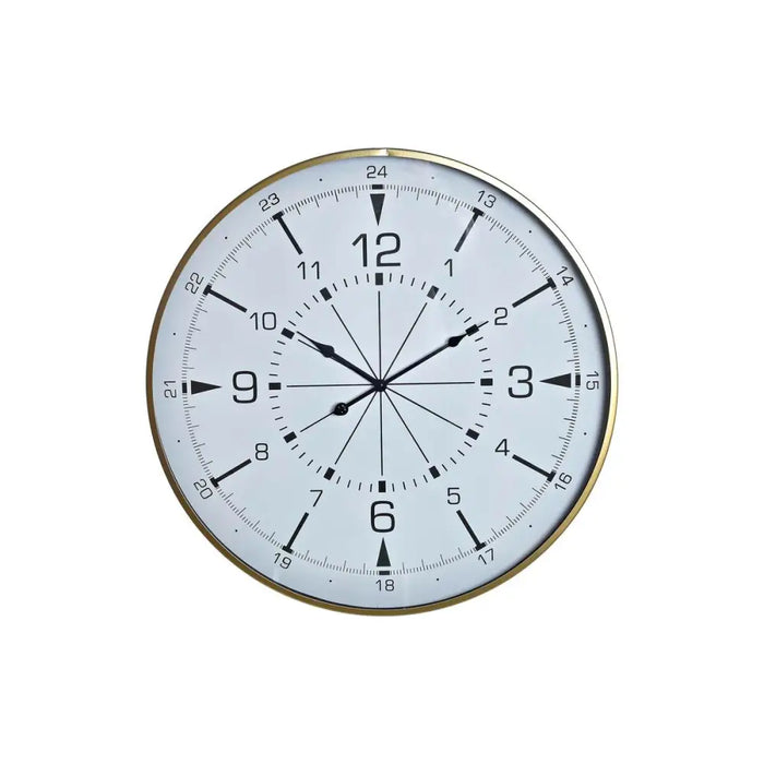 Wall Clock DKD Home Decor Crystal Golden Metal White Compass (60 x 3 x 60 cm) - Декорация и Осветление<<<Дом