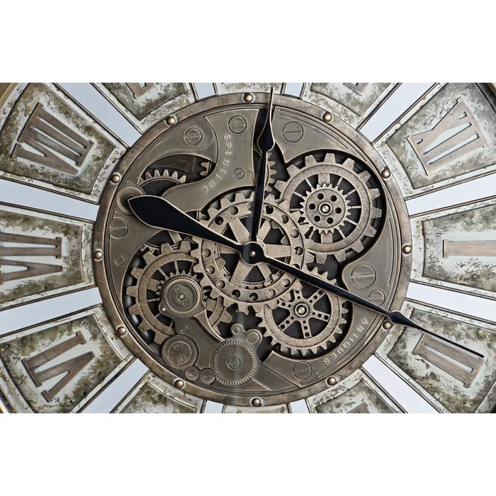 Wall Clock DKD Home Decor Gears Golden Iron 72 x 8,5 x 72 cm - Декорация и Осветление<<<Дом Градина<<<BigBuy&&&Стенни