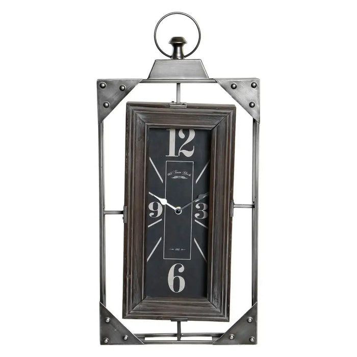 Wall Clock DKD Home Decor Loft Wood Iron (29 x 6.5 x 61 cm) - Декорация и Осветление<<<Дом Градина<<<BigBuy&&&Стенни