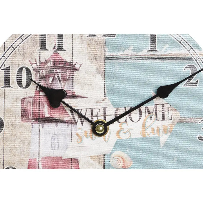 Wall Clock DKD Home Decor Multicolour Headlight MDF Wood Mediterranean (2 Units) (20 x 3 x 20 cm) - Декорация и