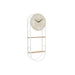 Wall Clock DKD Home Decor Natural Metal MDF White (25,5 x 11,5 x 71 cm) - Декорация и Осветление<<<Дом