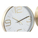 Wall Clock DKD Home Decor White Black Golden Aluminium Ø 25 cm 25 x 4 x 25 cm (2 Units) - Декорация и Осветление<<<Дом