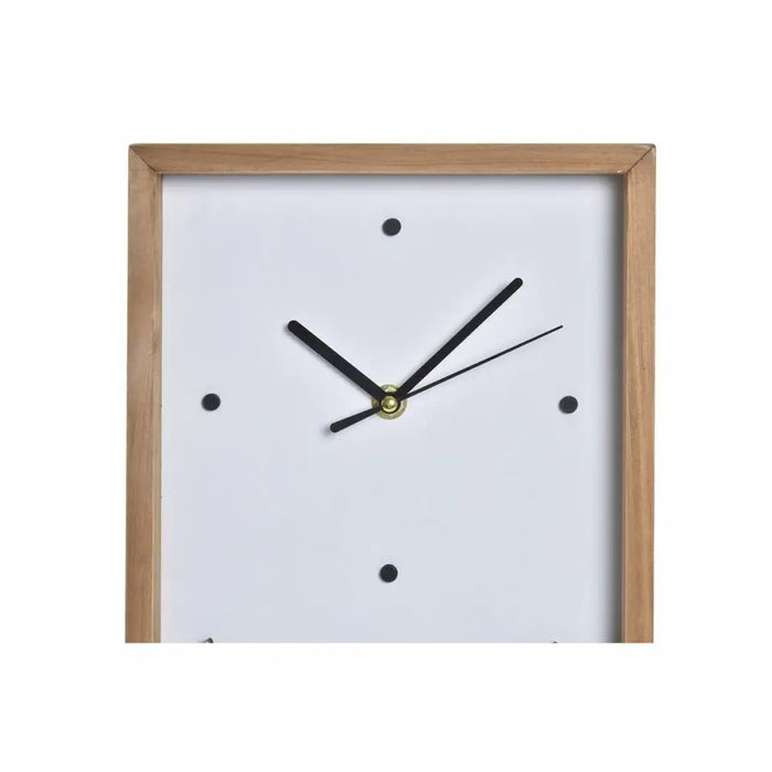 Wall Clock DKD Home Decor White Brown Wood Aluminium Houses Urban 20 x 4 x 30 cm - Декорация и Осветление<<<Дом