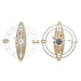 Wall Clock DKD Home Decor White Natural Iron MDF Wood 61 x 4,5 x 66 cm (2 Units) - Декорация и Осветление<<<Дом
