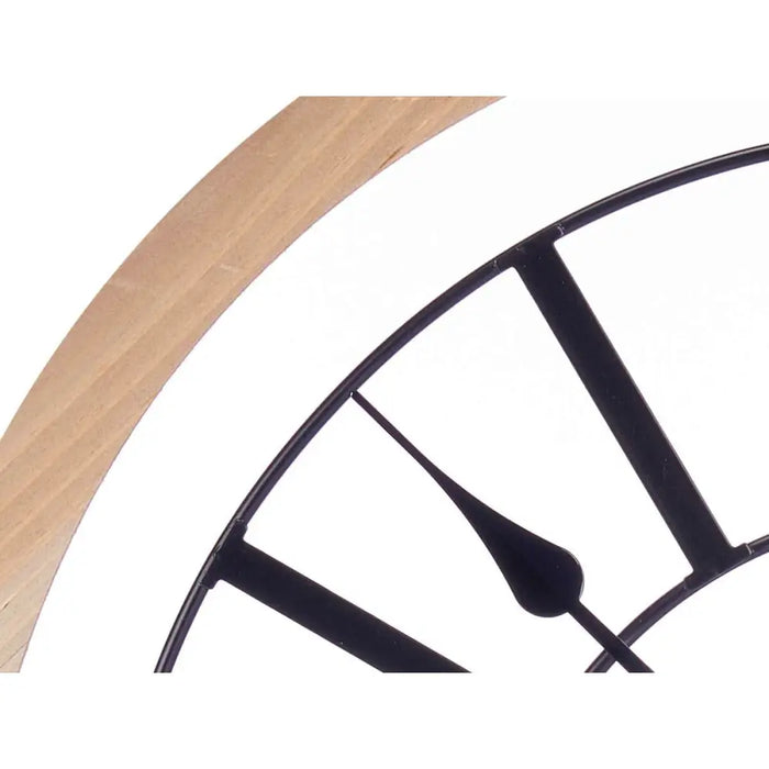 Wall Clock Gift Decor Black Wood Metal MDF Wood 60 x 60 x 4,5 cm (4 Units) - Декорация и Осветление<<<Дом