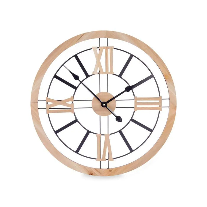 Wall Clock Gift Decor Black Wood Metal MDF Wood 60 x 60 x 4,5 cm (4 Units) - Декорация и Осветление<<<Дом